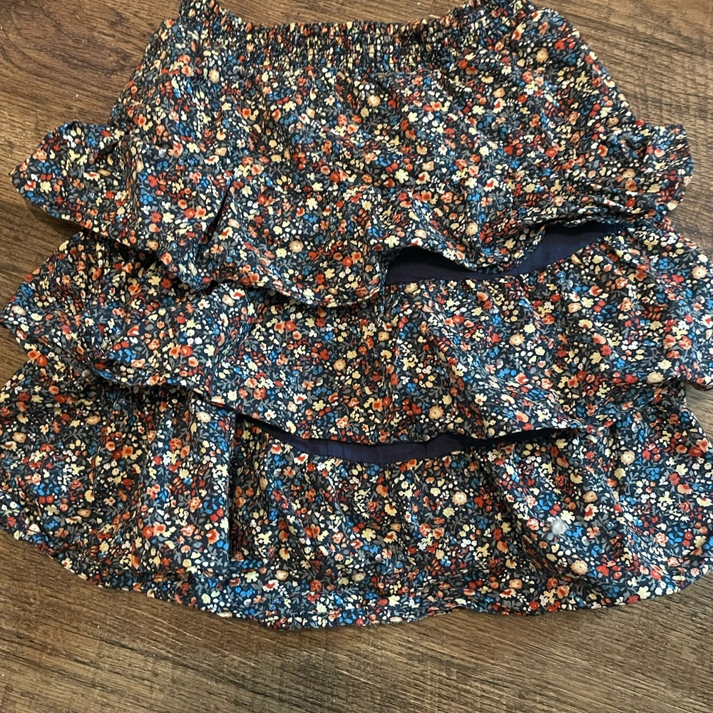 Kidpik Blue and White Bubble Mini Skirt